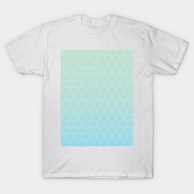 Cyan honeycomb T-Shirt by AtelierNab
